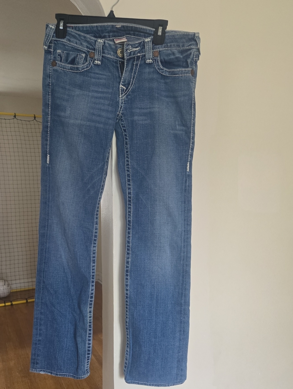 True Religion Men's Straight Leg Blue Jeans